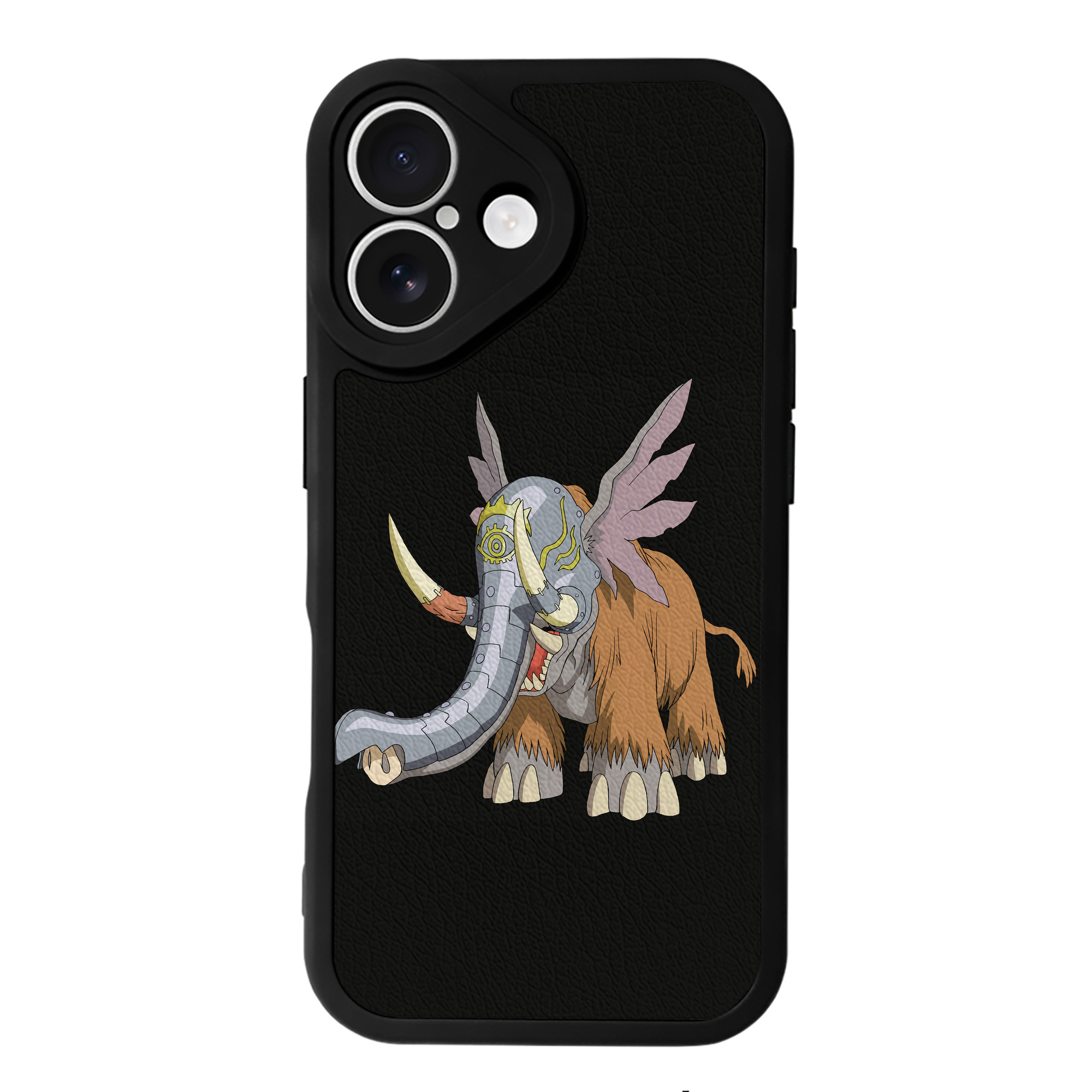 （画像用） Digimon デジタルモンスター/デジモン 【iPhone 16シリーズ対応】シリコンスマホケース（レザー調） 材質：シリコン